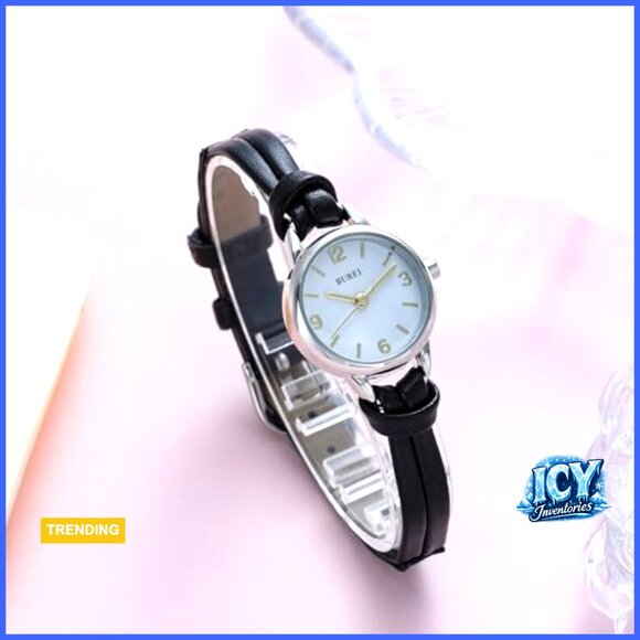 Leather Strap Analog Quartz Watch with Stainless Steel Case main image 4